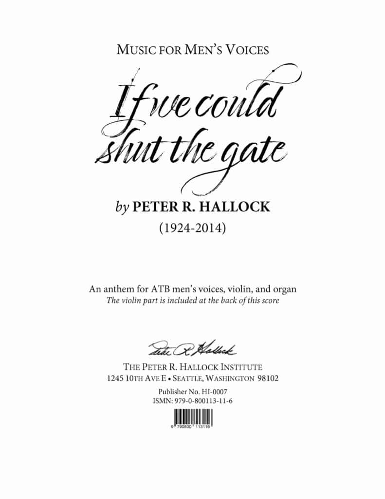 If we could shut the gate