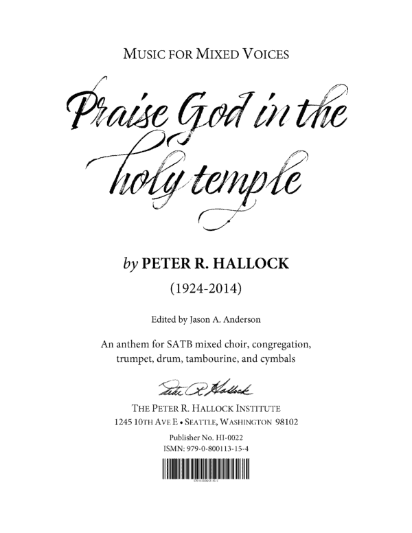 Praise God in the holy temple