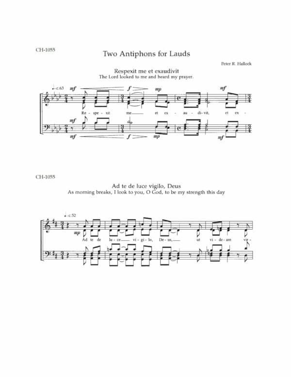 two antiphons for lauds