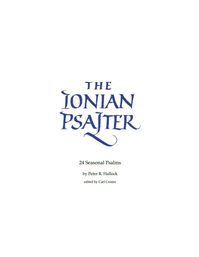 24 seasonal psalms from the ionian psalter